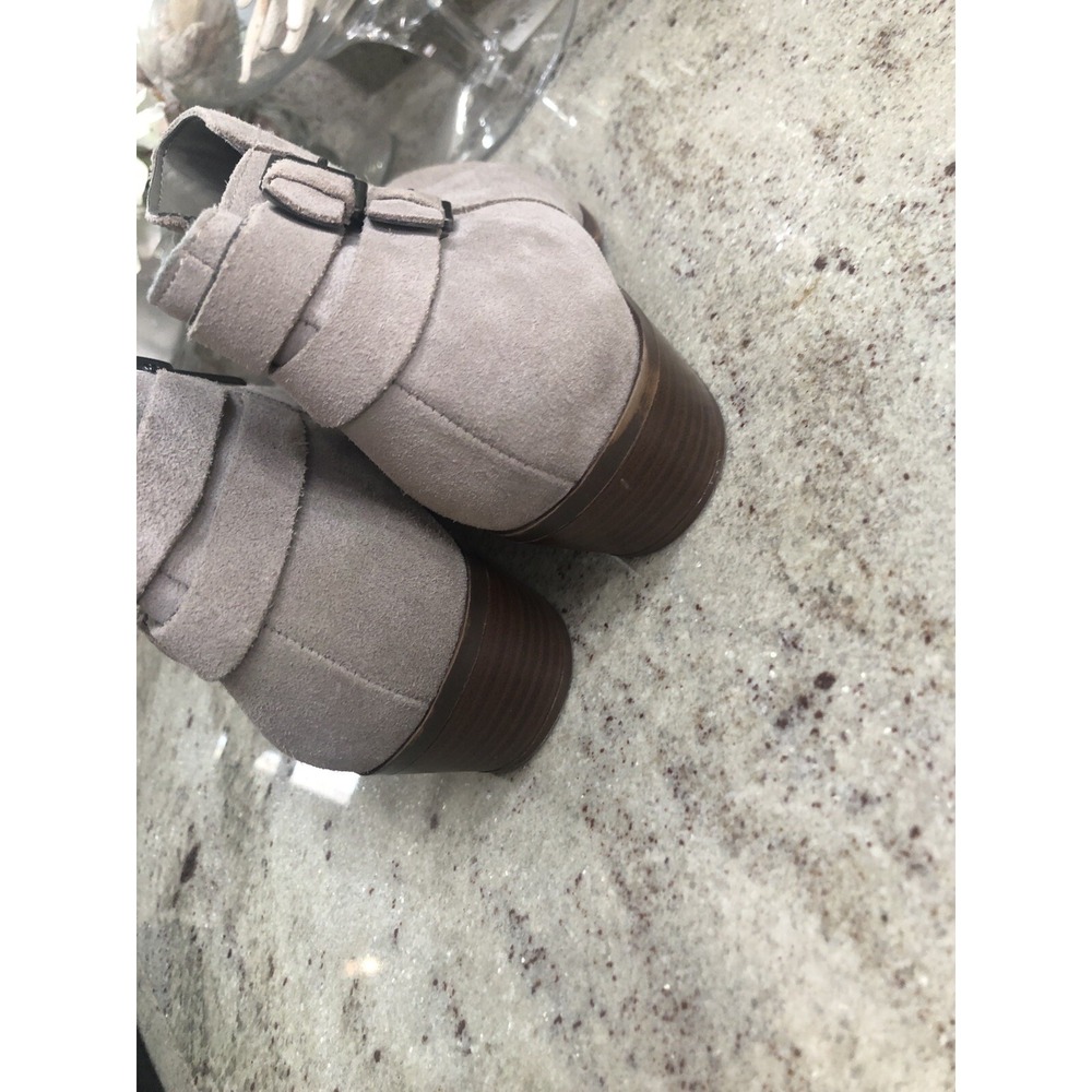 SAM EDELMAN "PETAL" Grey Suede Ankle Boots w/Buckle Sz 10 Booties - Picture 8 of 11